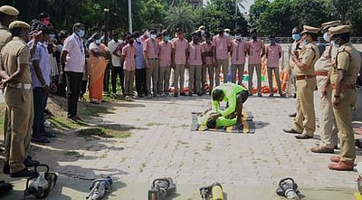 பேரிடா் கால பாதுகாப்பு விழிப்புணா்வு ஒத்திகை