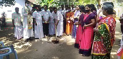 மேல்மிடாலத்தில் ரூ.11 லட்சத்தில் அங்கன்வாடி கட்டடப் பணி தொடக்கம்