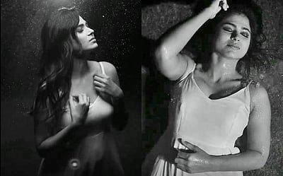 மழையில் நனையும் ரம்யா பாண்டியன் :  வைரலாகும் கருப்பு - வெள்ளை விடியோ