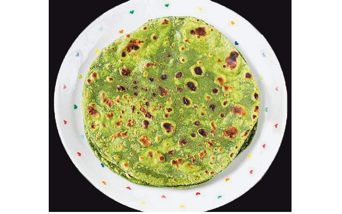  பாலக்கீரை  பராத்தா 