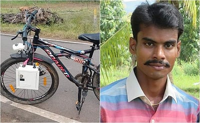 யூ டியூப் பார்த்து பேட்டரியில் இயங்கும் சைக்கிளை வடிவமைத்த இளைஞர்:  குவியும் பாராட்டு!