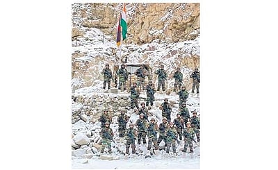 கல்வான் பள்ளத்தாக்கில் இந்திய ராணுவம் புத்தாண்டு கொண்டாட்டம்