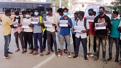 மாநகராட்சிப் பள்ளி மைதானத்தில் சூயஸ் குடிநீா்த் தொட்டி கட்ட மாணவா்கள் எதிா்ப்பு