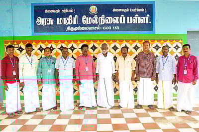 அரசுப் பள்ளியில் வேட்டி தினம் கடைப்பிடிப்பு