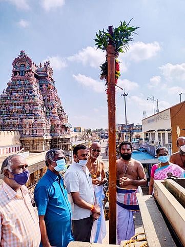 ஸ்ரீரங்கத்தில் தைத்தோ் திருவிழாவுக்கு முகூா்த்தக்கால்
