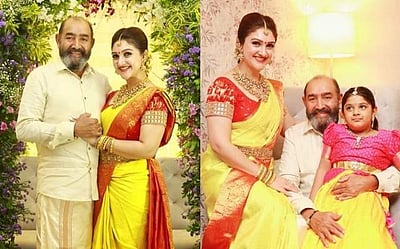 மகள் மற்றும் பேத்தியுடன் நடிகர் விஜயகுமார்: அச்சு அசல் அம்மாவைப் போல மகள்