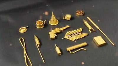 வெள்ளியில் தங்க முலாம் பூசப்பட்ட பட்டாசு