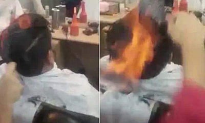 'ஃபயர் ஹேர்கட்'டால் நடந்த விபரீதம்!