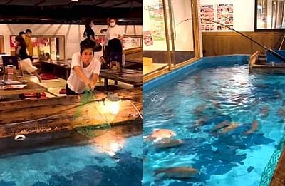 வித்தியாசமான ருசி! மீன் பிடித்தால் சமைத்துத் தரும் உணவகம்!