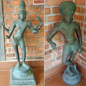 தனியாா் அருங்காட்சியகத்தில் இருந்து சோழா் கால இரு சிலைகள் மீட்பு