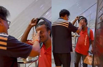 தாமதமாக வந்த சொமேட்டோ ஊழியர்! ஆரத்தி எடுத்து வரவேற்ற வாடிக்கையாளர் (விடியோ)