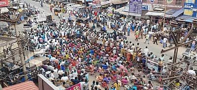 சின்னமனூரில் விவசாயிகள் தர்னா போராட்டம்