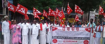 திருமானூரில் இந்திய கம்யூ. ஆா்ப்பாட்டம்