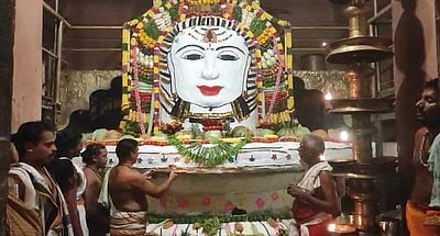 பெருவுடையாருக்கு 1,000 கிலோ அன்னம், 700 கிலோ காய்கறிகளால் அலங்காரம்