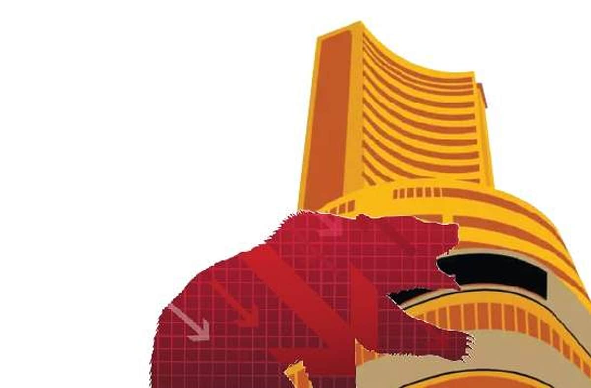 8 நாள்களுக்குப் பிறகு பங்குச்சந்தை சரிவு