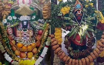 போடியில் அனுமன் ஜெயந்தி: ஆஞ்சனேயருக்கு 1008 வடை மாலை அலங்காரம்