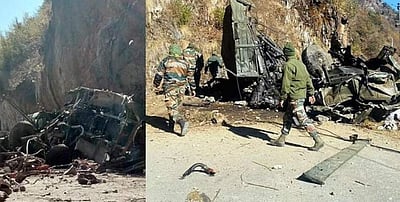 சிக்கிம்: ராணுவ வாகனம் விபத்துக்குள்ளானதில் 16 வீரர்கள் பலி