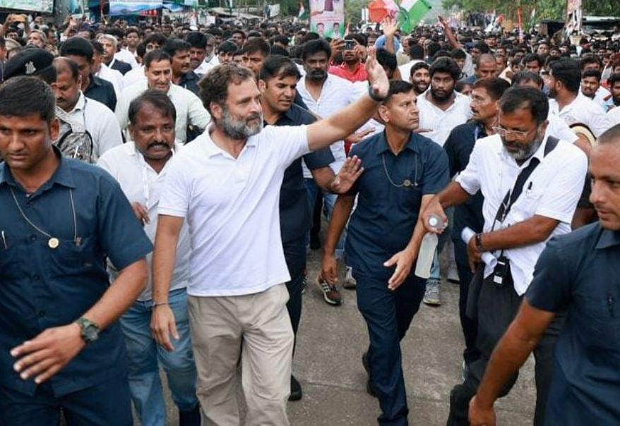 கோட்டா நகரில் 92வது நாள் ஒற்றுமை நடைப்பயணத்தைத் தொடங்கிய ராகுல்! 