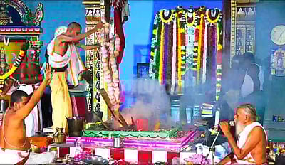 மானாமதுரை மகா பஞ்சமுக பிரத்யங்கிரா தேவி கோயிலில் தை அமாவாசை யாகம் 