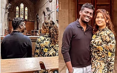 காதலர் தினம்: 'ராஜா ராணி' பட தேவாலயத்திற்கு மனைவியுடன் சென்ற இயக்குநர் அட்லி