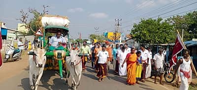 மானாமதுரை: மஹா பஞ்சமுக பிரத்தியங்கிரா தேவியை தரிசித்த பாதயாத்திரை பக்தர்கள்