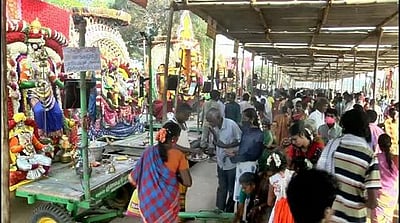 புதுச்சேரி திருக்காஞ்சியில் மாசி மக தீா்த்தவாரி