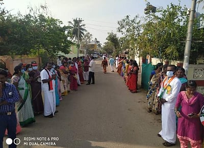 புதுக்கோட்டை மாவட்டத்தில் 9 மணி நிலவரப்படி 10.47% வாக்குப்பதிவு