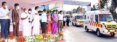 'இன்னுயிா் காப்போம்' திட்டம்: 188 ஆம்புலன்ஸ் சேவையை முதல்வர் தொடக்கிவைத்தார்