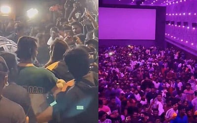 'வலிமை' படம் பார்க்க வந்த நடிகையை சூழ்ந்துகொண்ட ரசிகர்கள்