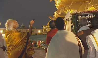 ராமானுஜர் சிலையை திறந்து வைத்தார் பிரதமர் மோடி