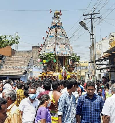 குமாரபாளையத்தில் காளியம்மன் கோயில் தேரோட்டம்