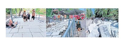 சபரிமலை: பம்பை முதல் சன்னதி வரைபாதை புதுப்பிக்கும் பணி தீவிரம்