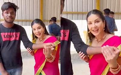 தன் பெயரை பச்சை குத்திய ரசிகரை கலாய்த்த சன்னி லியோன் : ''உன் மனைவியை.....''