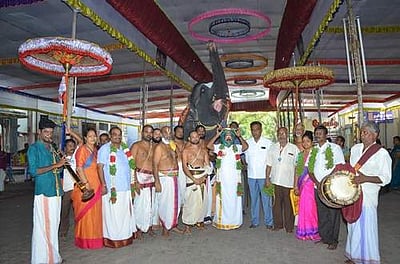 ஆண்டாள்  திருக்கல்யாணம்: திருப்பதியிலிருந்து வந்தது பெருமாள் அணிந்த பட்டுப்புடவை