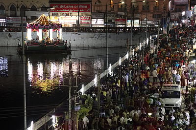 மலைக்கோட்டை கோயிலில் தெப்பத் திருவிழா