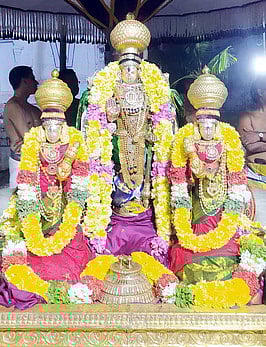 காஞ்சி ஸ்ரீயதோக்தகாரி பெருமாள் கோயில்திருவிழா கொடியேற்றத்துடன் தொடங்கியது: இன்று கருட சேவை உற்சவம்