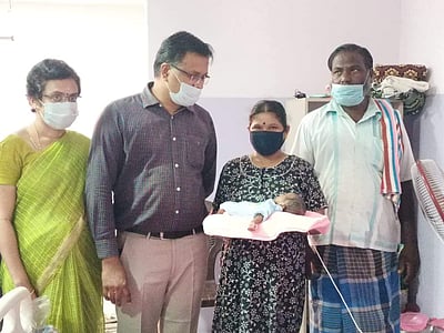 டெஸ்ட் ட்யூப் மூலம் ஐந்தரை மாதத்தில் பிறந்த குழந்தை...பலன் அளித்த நவீன சிசிச்சை முறை