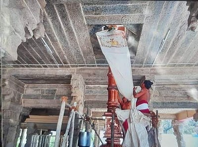 பெரியகுளம்: அறம் வளர்த்த நாயகி உடனுறை இராஜேந்திர சோழீஸ்வரர் கோயிலில் பங்குனி உத்திர கொடியேற்றம்  