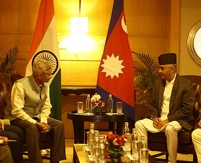 நேபாள பிரதமருடன் அமைச்சர் ஜெய்சங்கர் சந்திப்பு