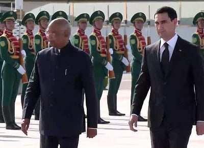 துர்க்மெனிஸ்தான் சென்றடைந்தார் குடியரசுத் தலைவர் ராம்நாத் கோவிந்த்