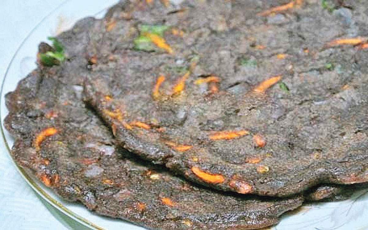 கேரட்  ராகி அடை