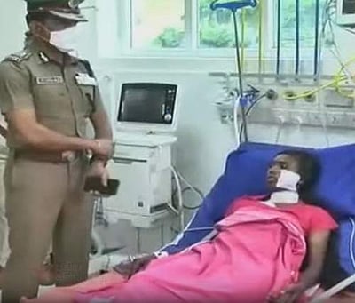 காயமடைந்த பெண் காவல் உதவி ஆய்வாளரை நேரில் சந்தித்து டிஜிபி சைலேந்திர பாபு ஆறுதல்