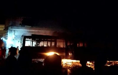 பஞ்சாபில் 3 பேருந்துகள் தீப்பிடித்து எரிந்ததில் நடத்துநர் பலி