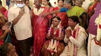 இந்துமுறைப்படி ஆப்ரிக்க பெண்ணை மணமுடித்த தமிழக இளைஞர்