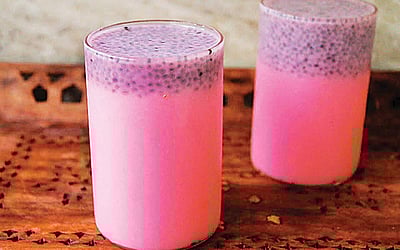 ரோஸ் மில்க் சர்பத் 