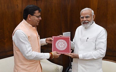 பிரதமர் மோடியுடன் உத்தரகண்ட் முதல்வர் புஷ்கர் சிங் தாமி சந்திப்பு