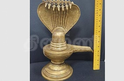 1,800 ஆண்டு பழமையான நாகாபரணத்துடன் கூடிய சிவலிங்கம் பறிமுதல்