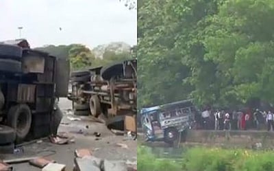 காவல் துறையுடன் மோதல் - பேருந்துகள் எரிப்பு: பிரதமர் அலுவலகத்தில் முகாமிட்டுள்ள மக்கள்