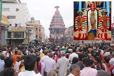 திருவள்ளூர் வீரராகவர் கோயிலில் சித்திரை பிரம்மோற்சவத்தை முன்னிட்டு நடைபெற்ற தேரோட்டம்