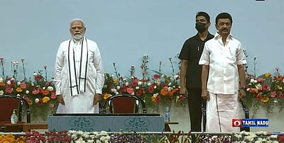 சென்னையில் நரேந்திர மோடி: ஒரே மேடையில் பிரதமர், முதல்வர்